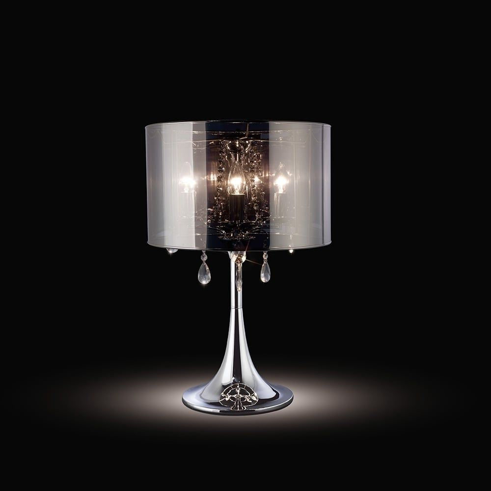 Diyas IL30462 Trace Table Lamp 3 Light Polished Chrome