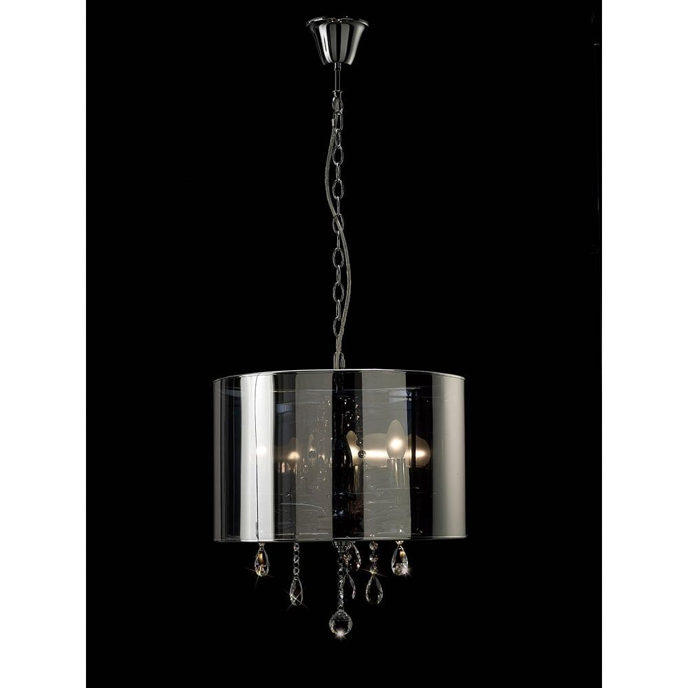 Diyas IL30464 Trace Pendant 3 Light Polished Chrome