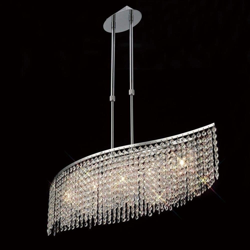 Diyas IL30574 Fabio Pendant 5 Light Polished Chrome/crystal