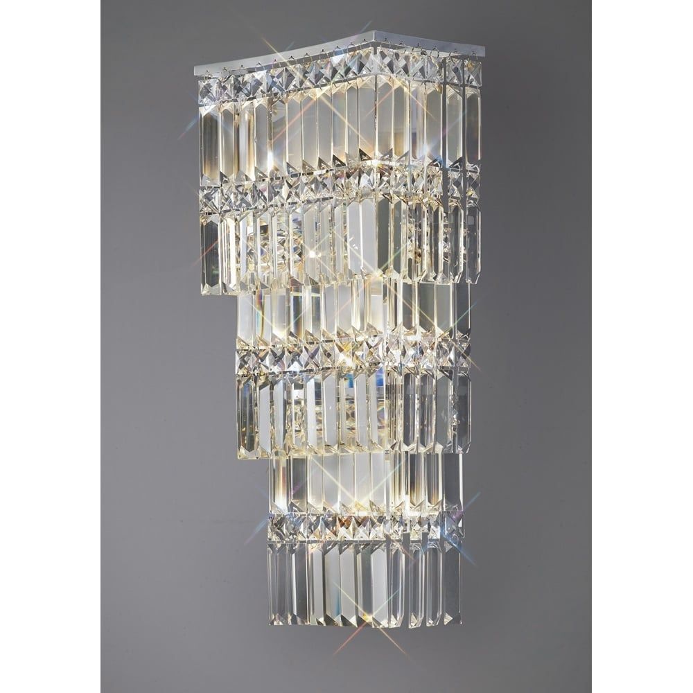 Diyas IL30640 Gianni Wall Lamp 4 Light Polished Chrome/crystal