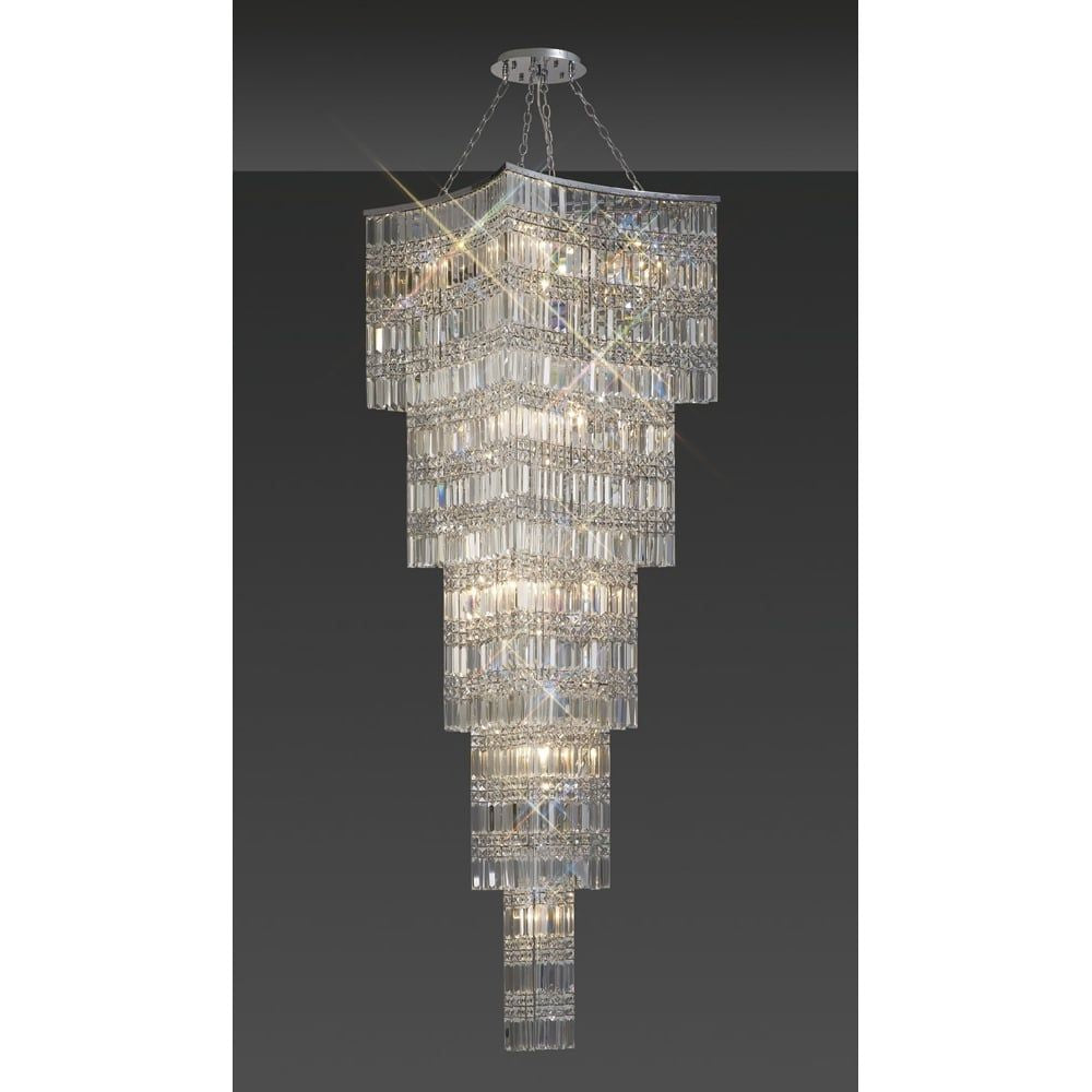 Diyas IL30645 Gianni Pendant 15 Light Polished Chrome/crystal