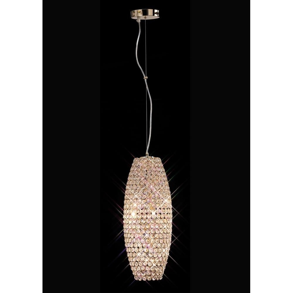 Diyas IL30765 Kos Pendant 4 Light French Gold/crystal