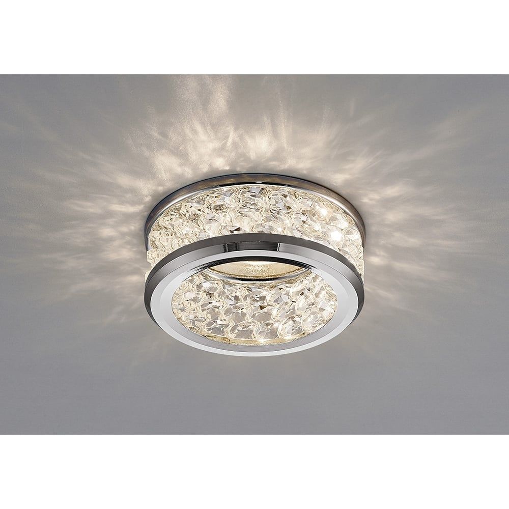 Diyas IL30835CH Dante GU10 Downlight Crystal Beads