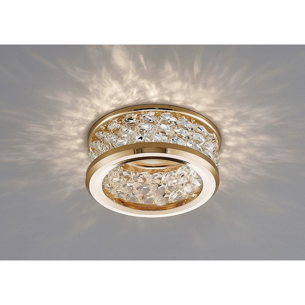 Diyas IL30835FG Dante GU10 Downlight Crystal Beads French Gold