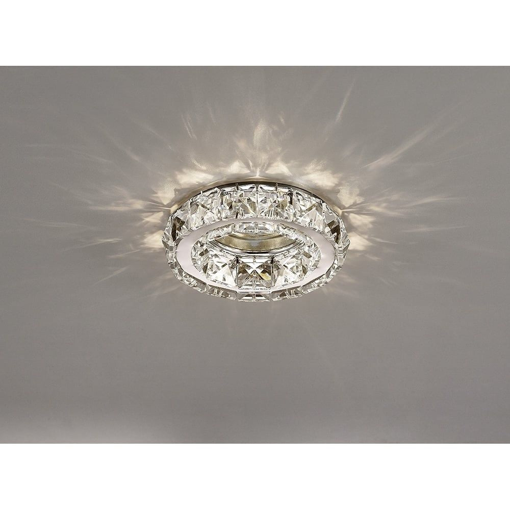Diyas IL30836CH | Galaxy GU10 | Crystal Downlight in Polished Chrome