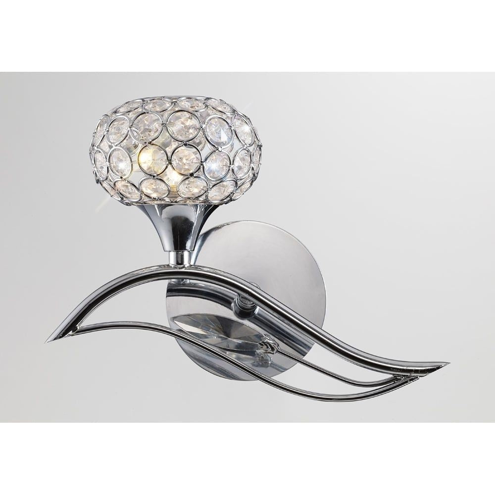 Diyas IL30951/L Leimo Wall Lamp Chrome/crystal