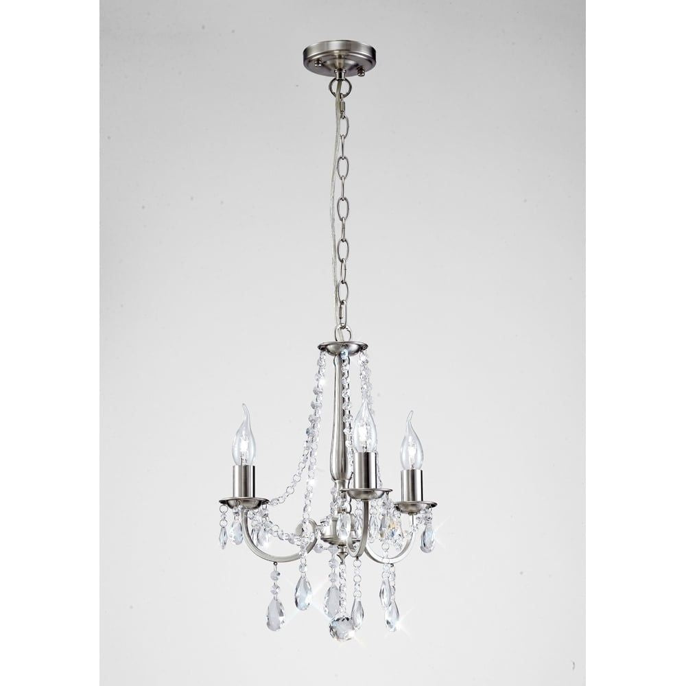 Diyas IL30973 Kyra Pendant Satin Nickel/crystal
