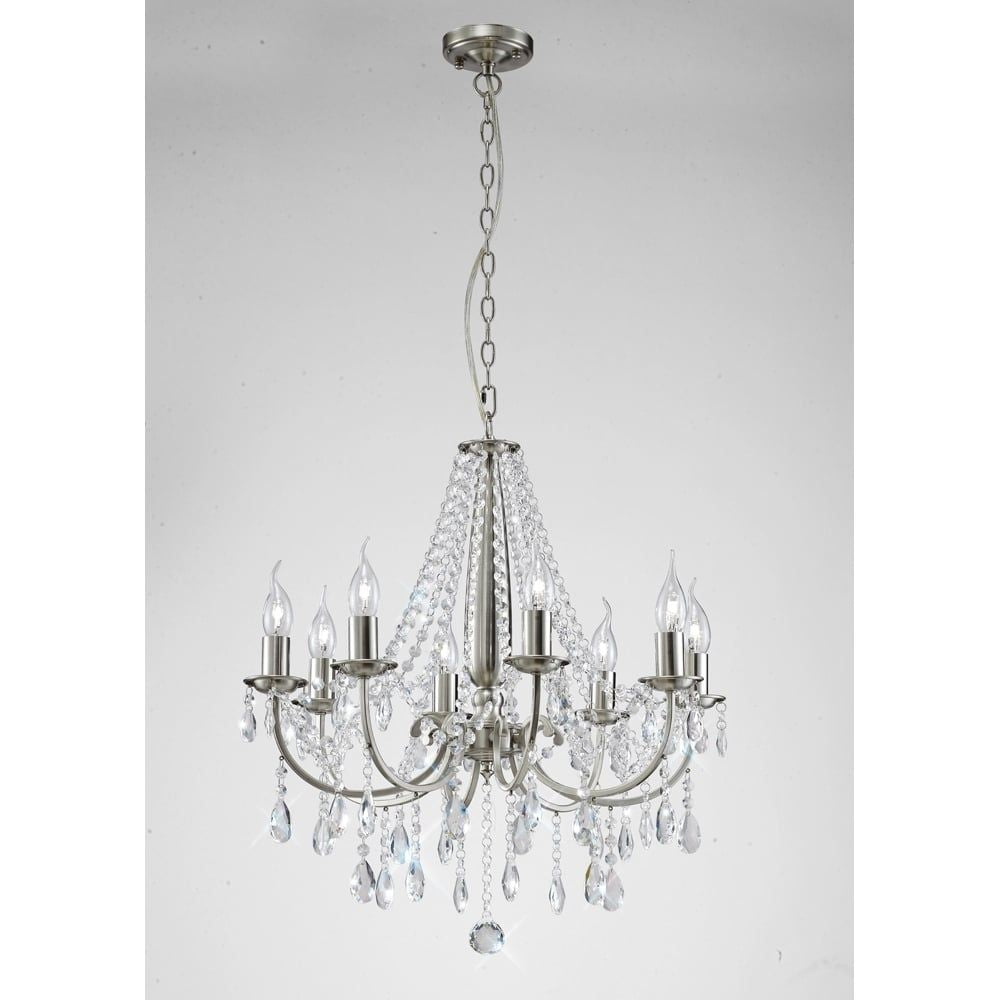 Diyas IL30978 Kyra Pendant Satin Nickel/crystal