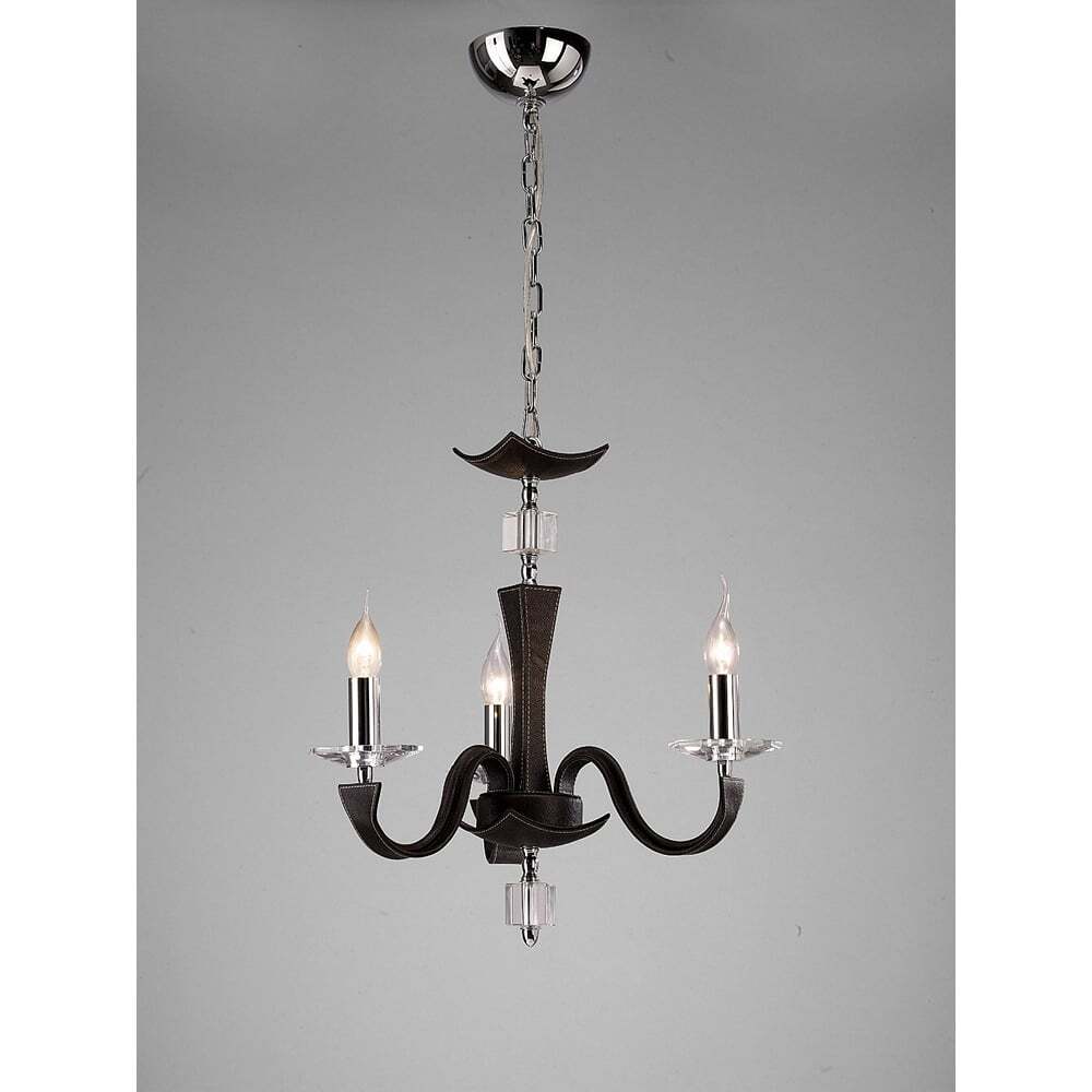 Diyas IL31043 Nardini Pendant Brown Leather/crystal
