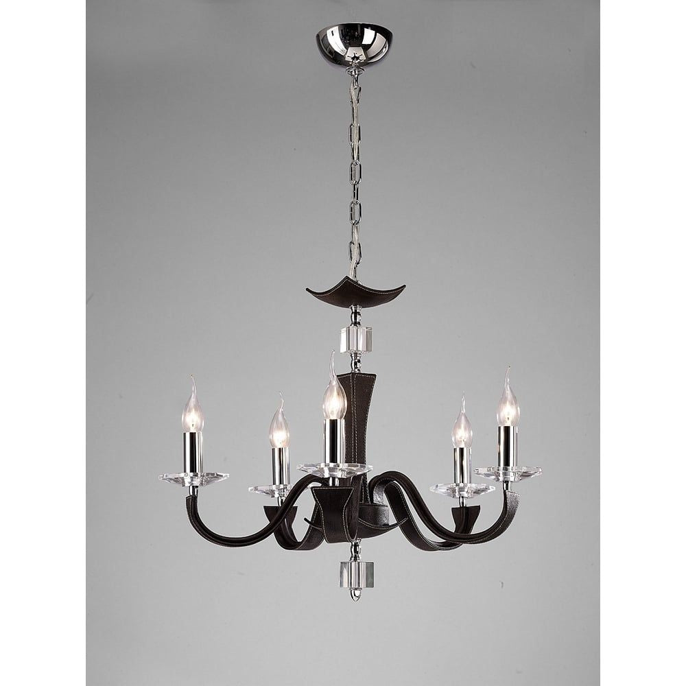 Diyas IL31045 Nardini Pendant Brown Leather/crystal