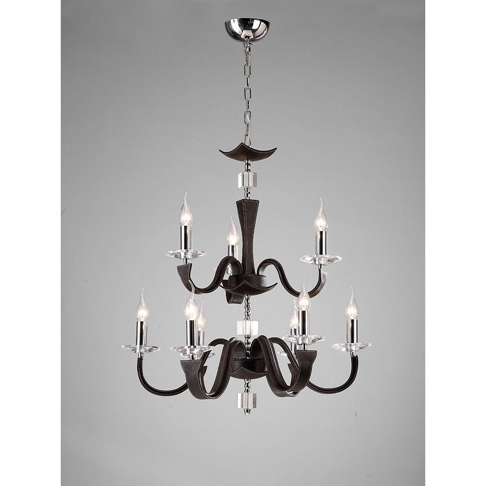 Diyas IL31049 Nardini Pendant Brown Leather/crystal