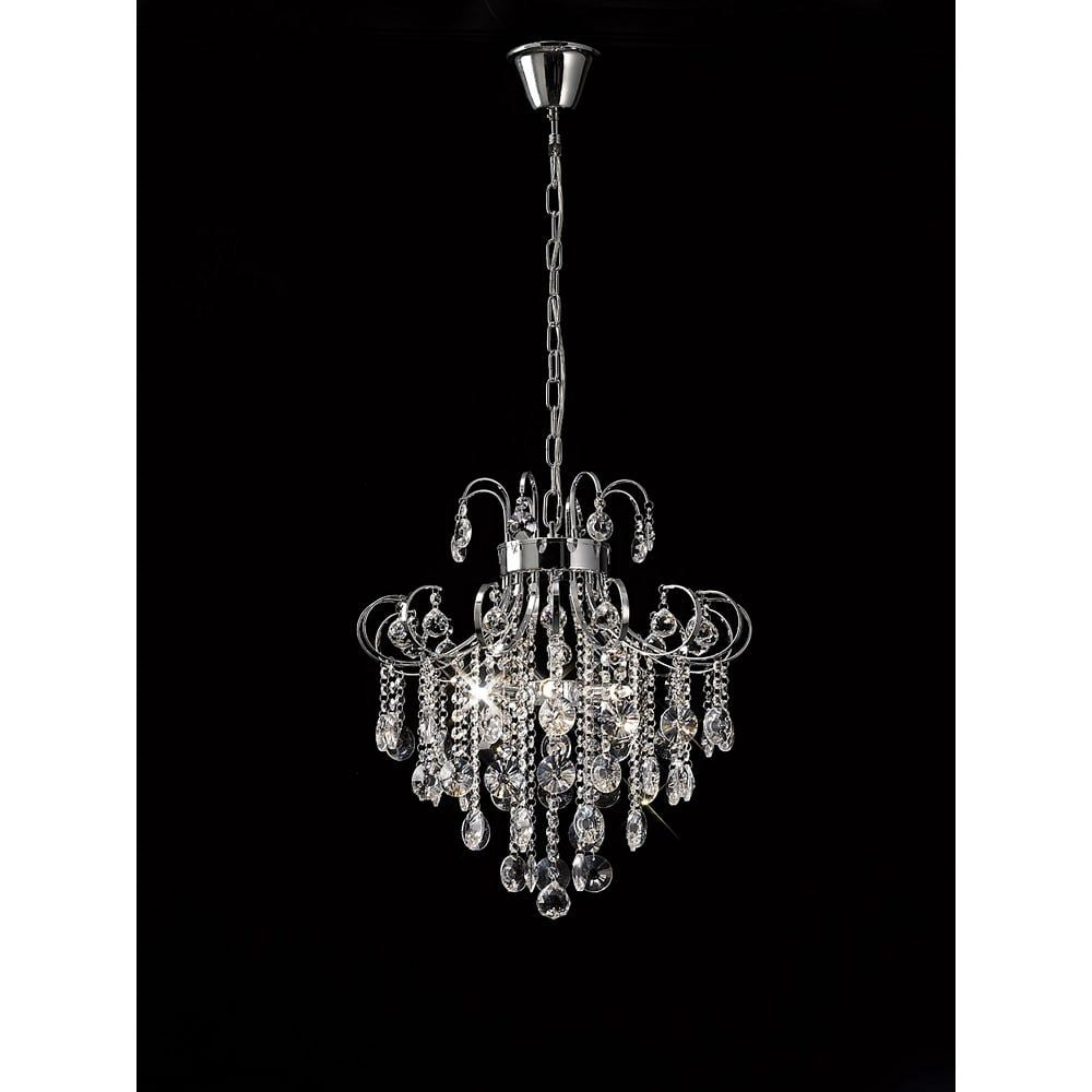 Diyas IL31054 Rosina Pendant Polished Chrome/crystal