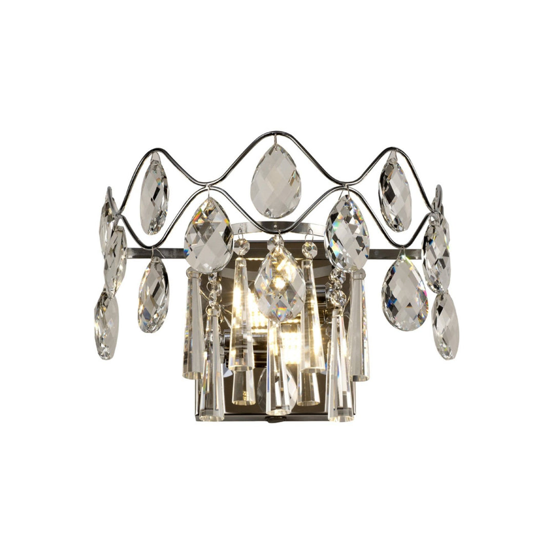 Diyas IL31060 Kenzie Wall Lamp Switched 2 Light Polished Chrome/Crystal