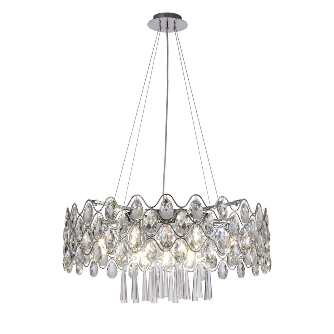 Diyas IL31062 Kenzie Pendant 16 G9 Light Polished Chrome/Crystal