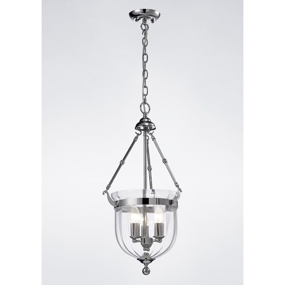 Diyas IL31072 Aubrey Pendant Polished Chrome/glass