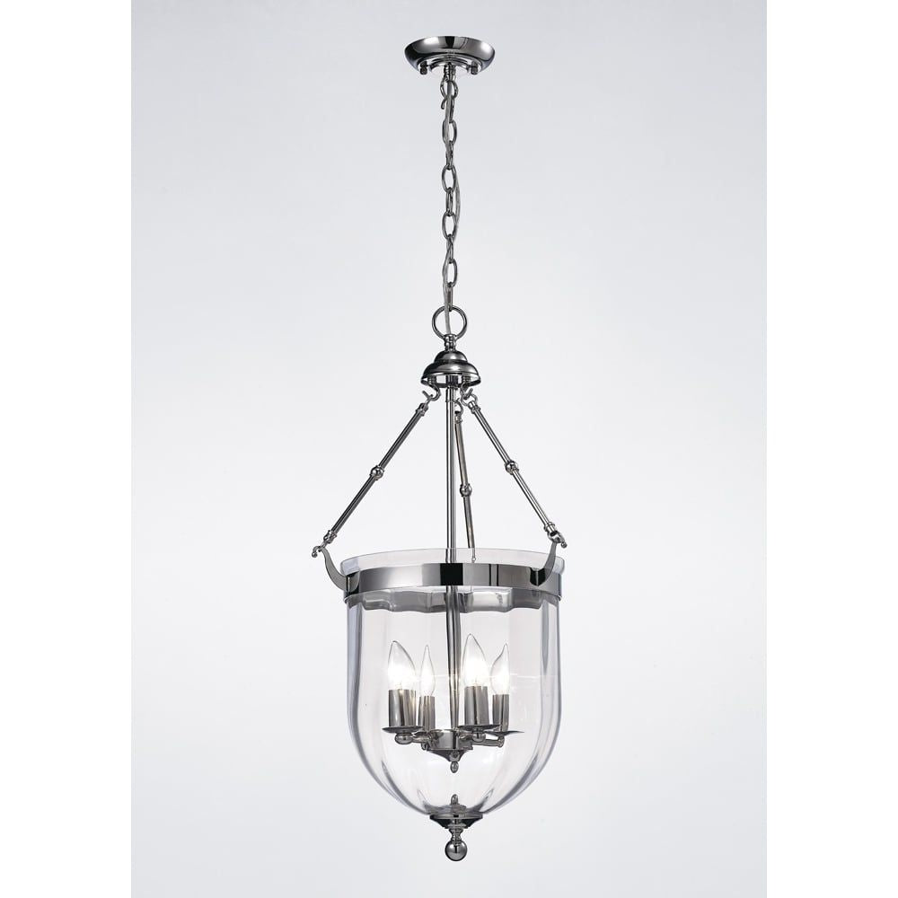 Diyas IL31073 Aubrey Pendant Polished Chrome/glass