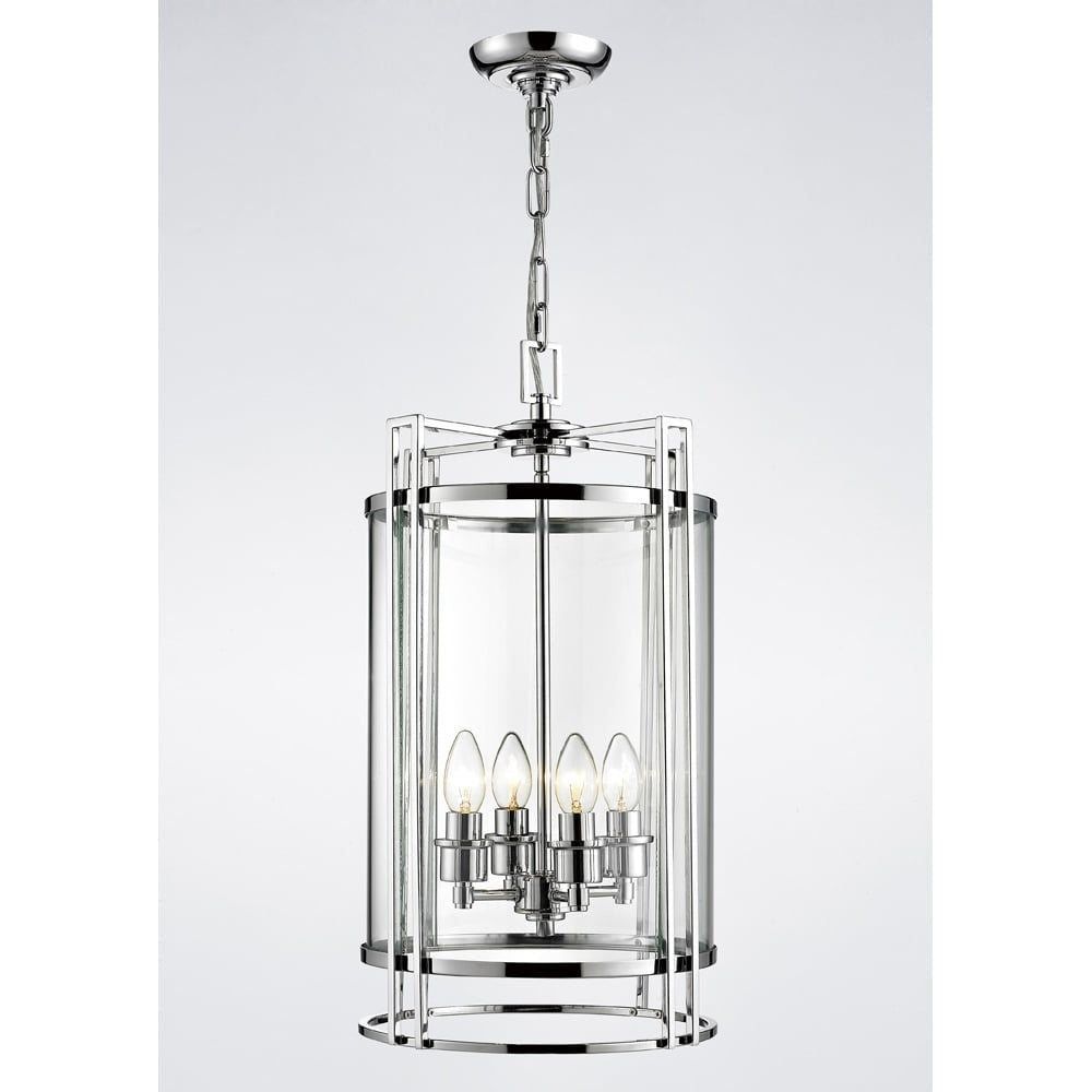 Diyas IL31083 Eaton Pendant Polished Chrome/glass