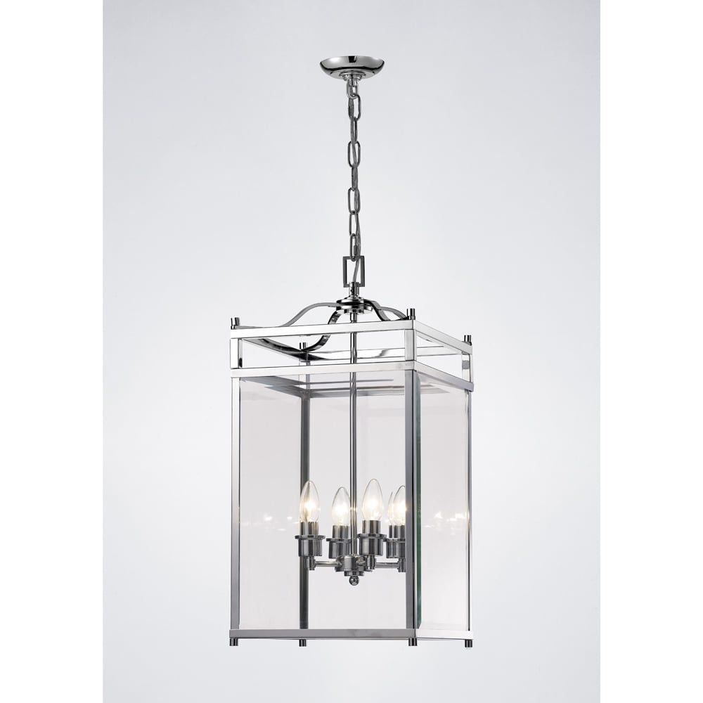 Diyas IL31103 Aston Pendant Polished Chrome/glass