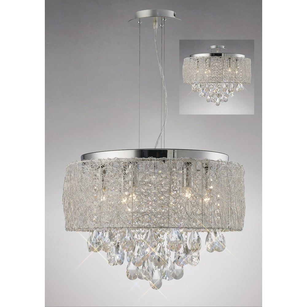 Diyas IL31161 Adeline Pendant Polished Chrome/crystal