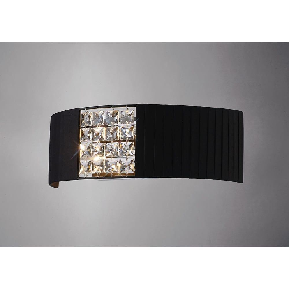 Diyas IL31171/BL Evelyn Wall Lamp Black/crystal