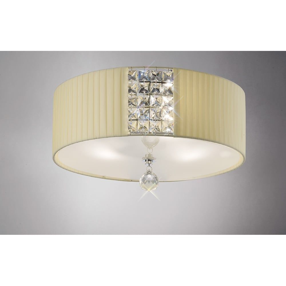 Diyas IL31172/CR Evelyn Ceiling Round Cream/crystal