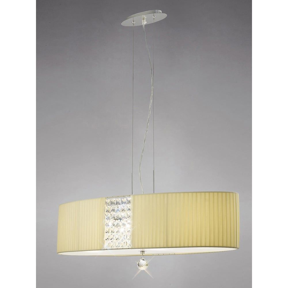 Diyas IL31173/CR Evelyn Pendant Oval Cream/crystal