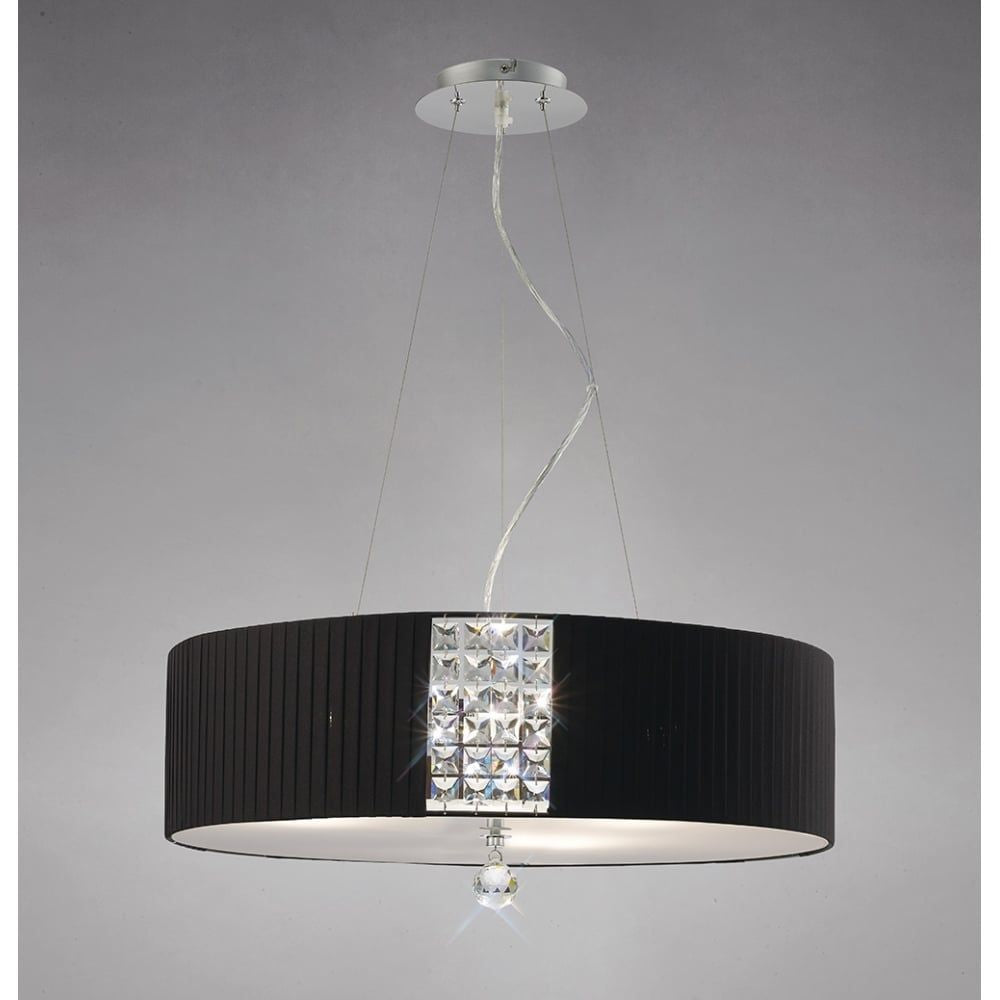 Diyas IL31174/BL Evelyn Pendant Round Black/crystal