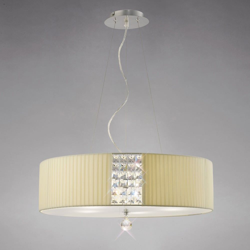 Diyas IL31174/CR Evelyn Pendant Round Cream/crystal