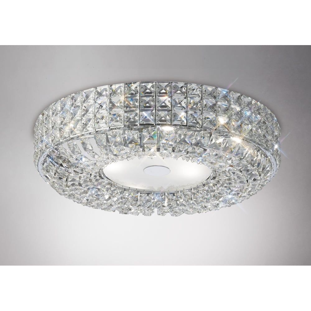 Diyas IL31201 Enya Flush Ceiling Chrome/crystal