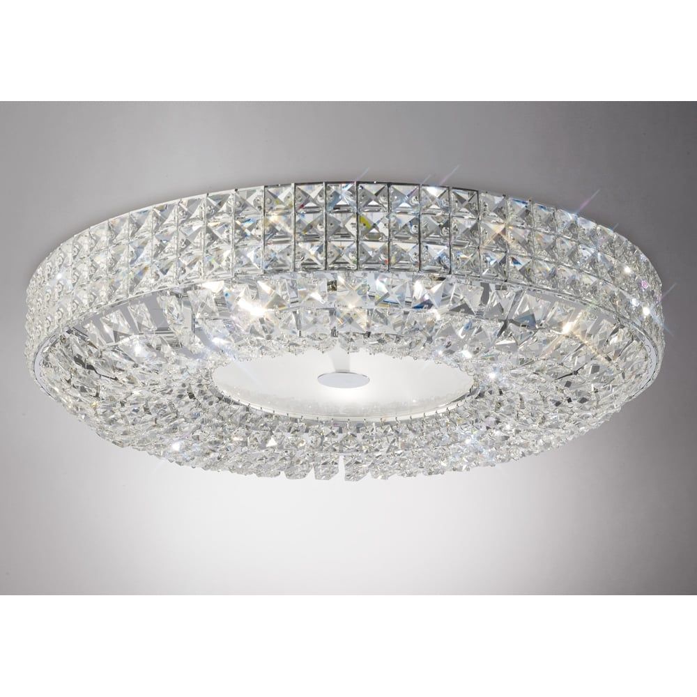 Diyas IL31202 Enya Flush Ceiling Chrome/crystal