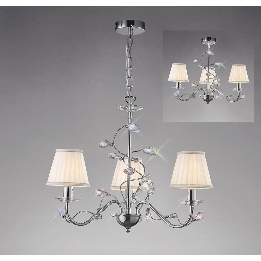 Diyas IL31213 Willow Pendant Polished Chrome/crystal