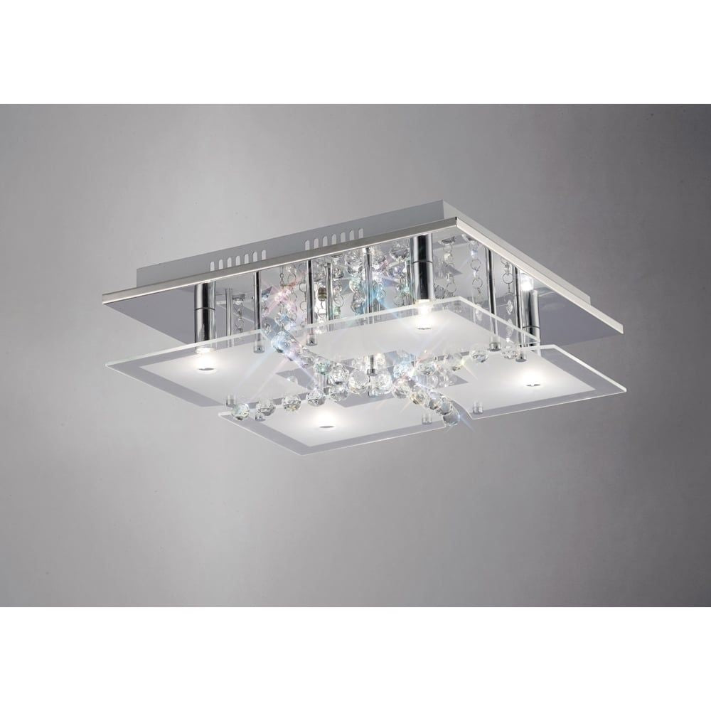 Diyas IL31301 Chisora Ceiling Chrome/glass/crystal