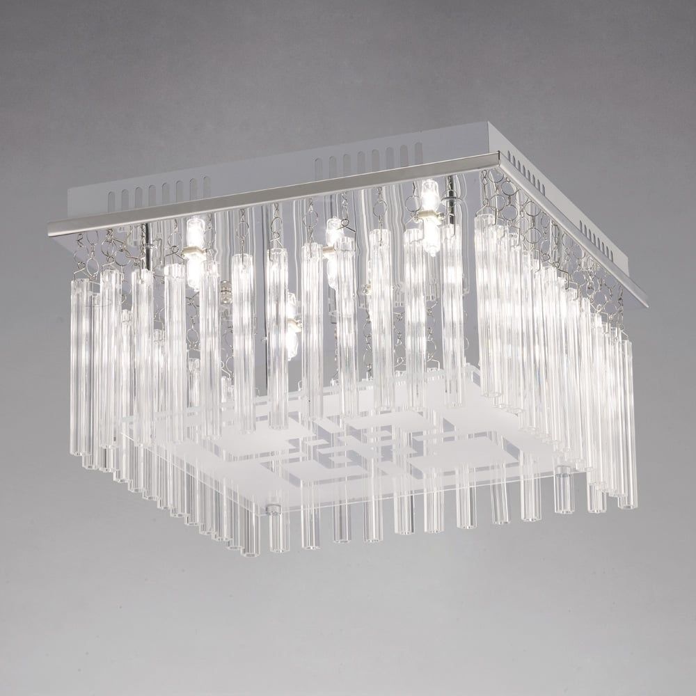 Diyas IL31320 Capella Ceiling Polished Chrome/glass