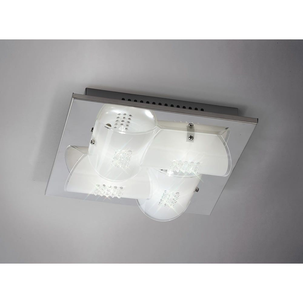 Diyas IL31331 Starlis Ceiling Chrome/glass/crystal
