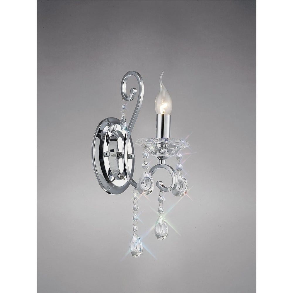 Diyas IL31361 Vela Wall Lamp Polished Chrome/crystal