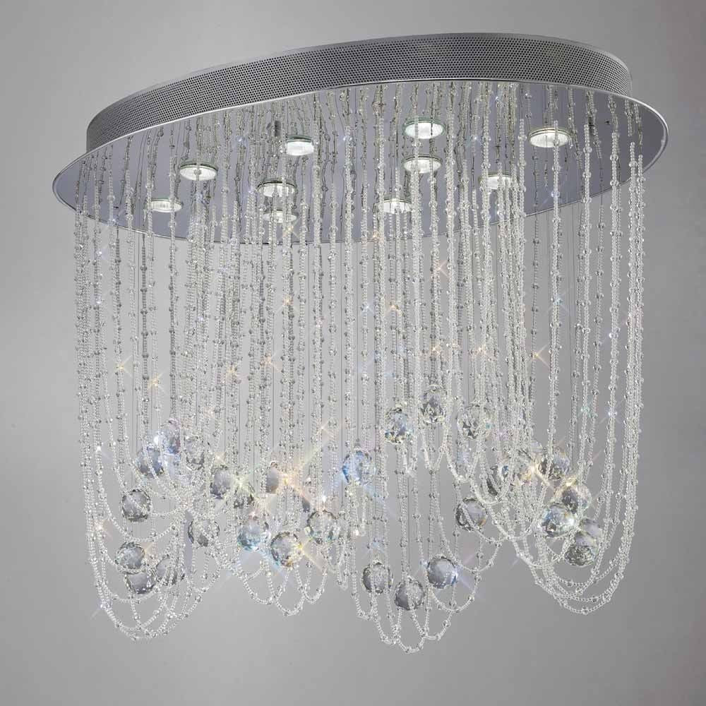 Diyas IL31392 Camilla Ceiling Oval Chrome/crystal