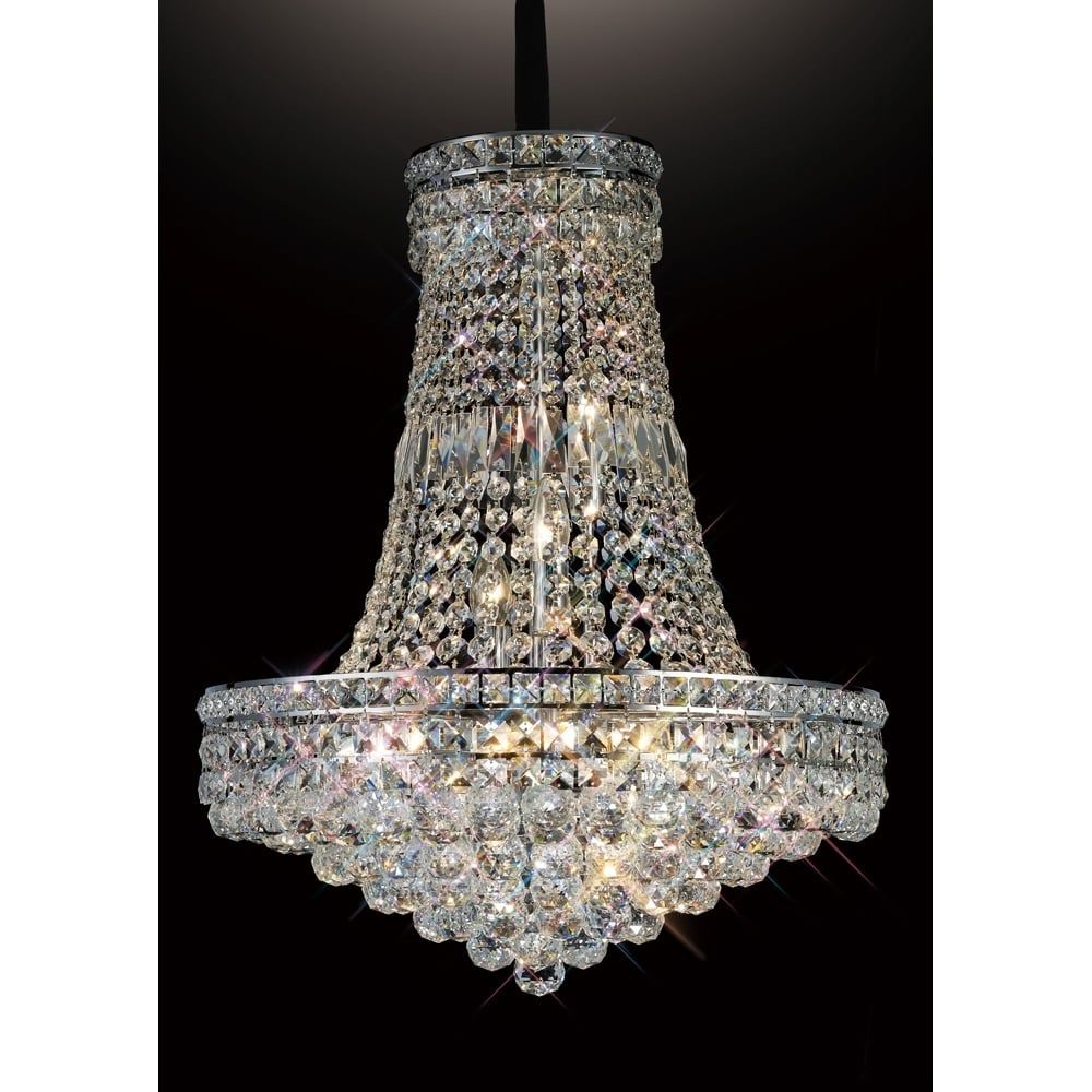 Diyas IL31420 Frances Pendant Polished Chrome/crystal