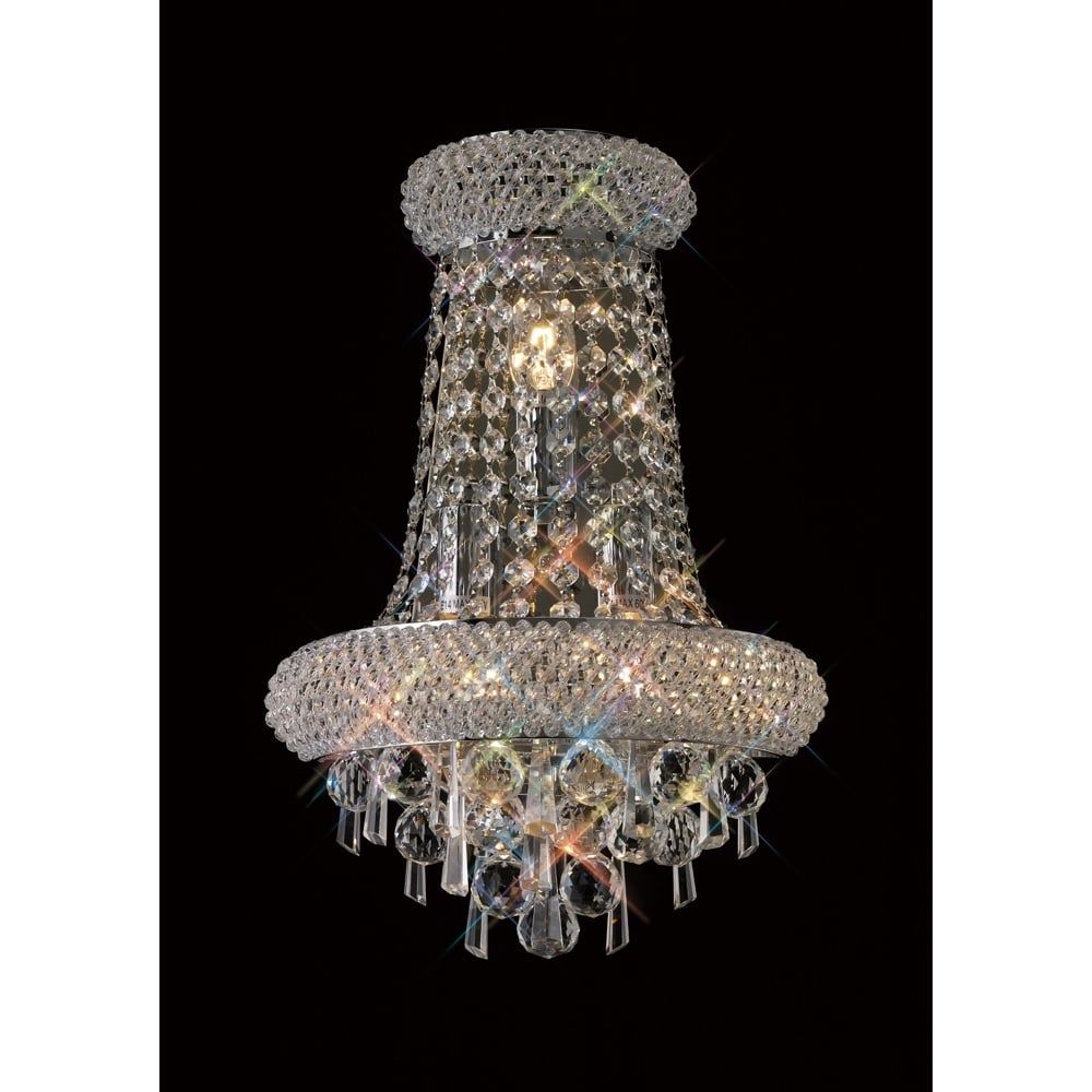 Diyas IL31442 Alexandra Wall Lamp Chrome/crystal