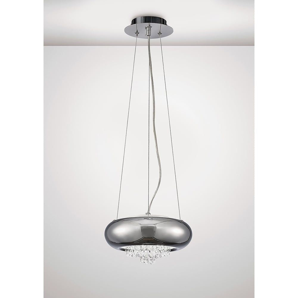 Diyas IL31561 Phyllis Small Pendant 2 Light G9 Polished Chrome/Crystal