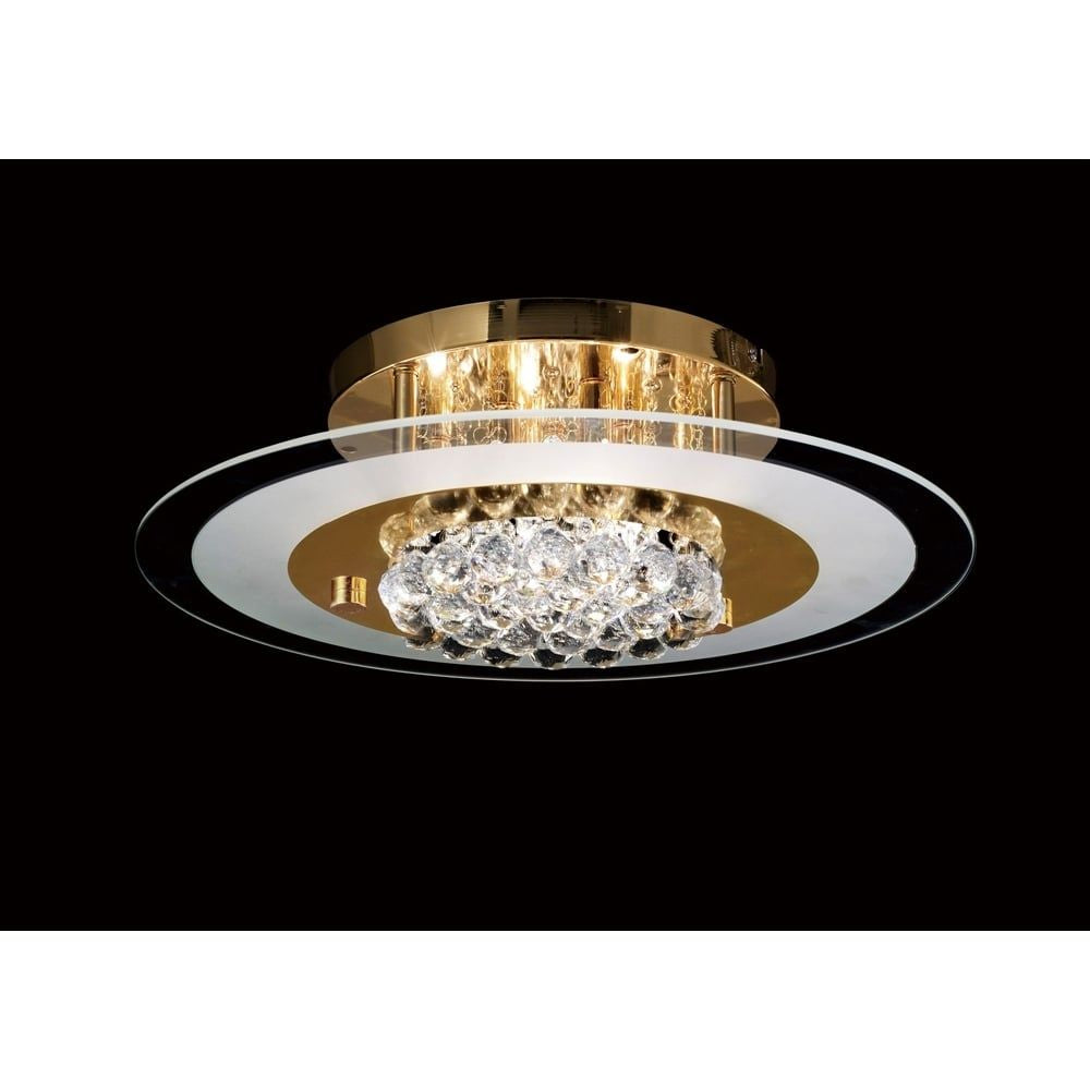 Diyas IL32022 Delmar Flush French Gold/glass/crystal