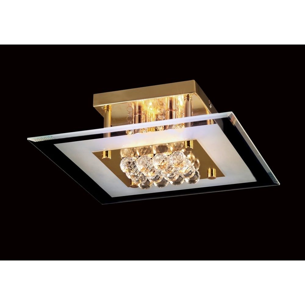 Diyas IL32023 Delmar Flush French Gold/glass/crystal