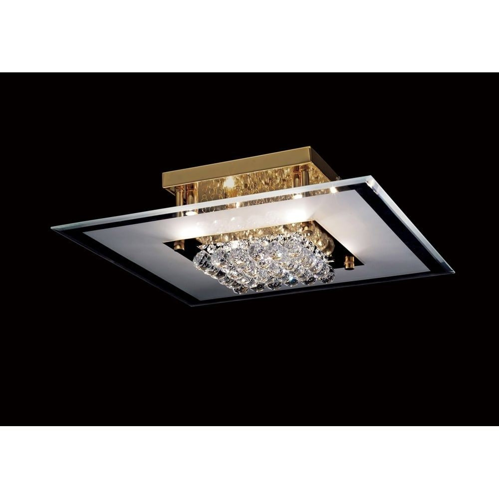 Diyas IL32024 Delmar Flush French Gold/glass/crystal