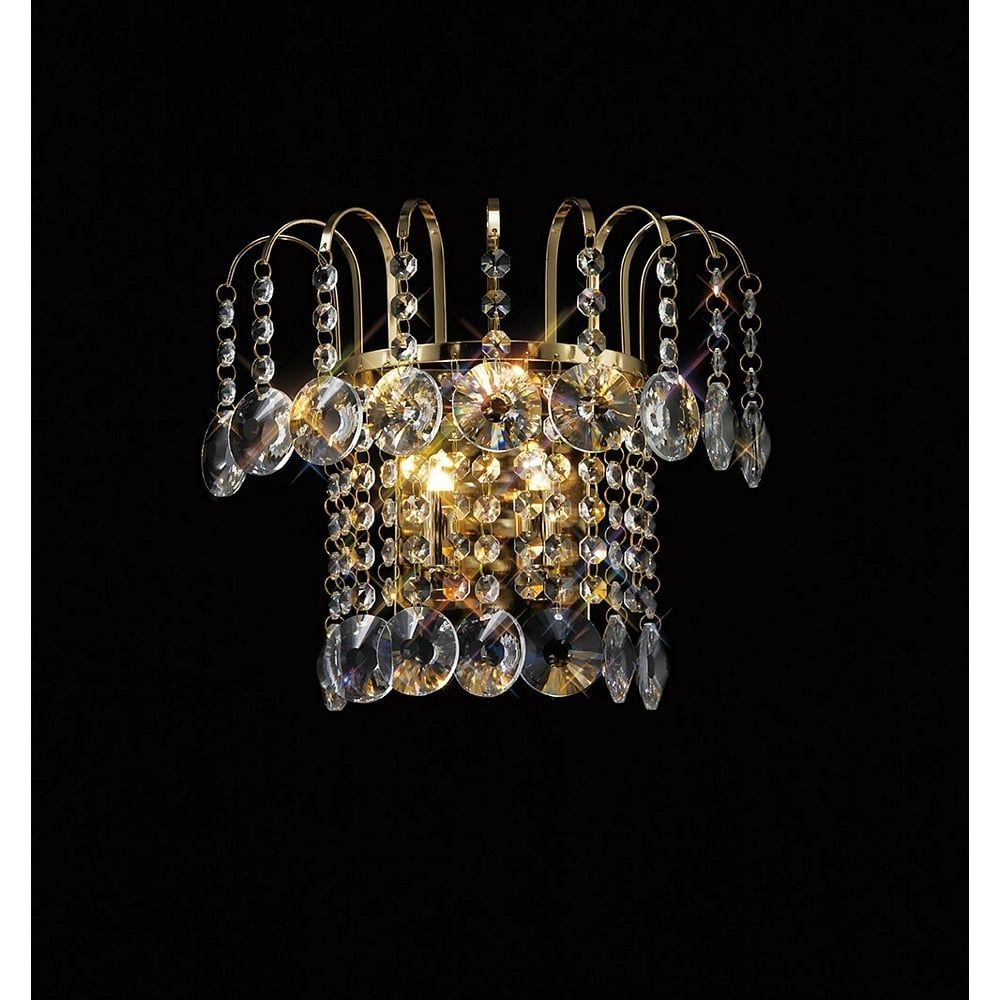 Diyas IL32052 Rosina Wall Lamp French Gold/crystal