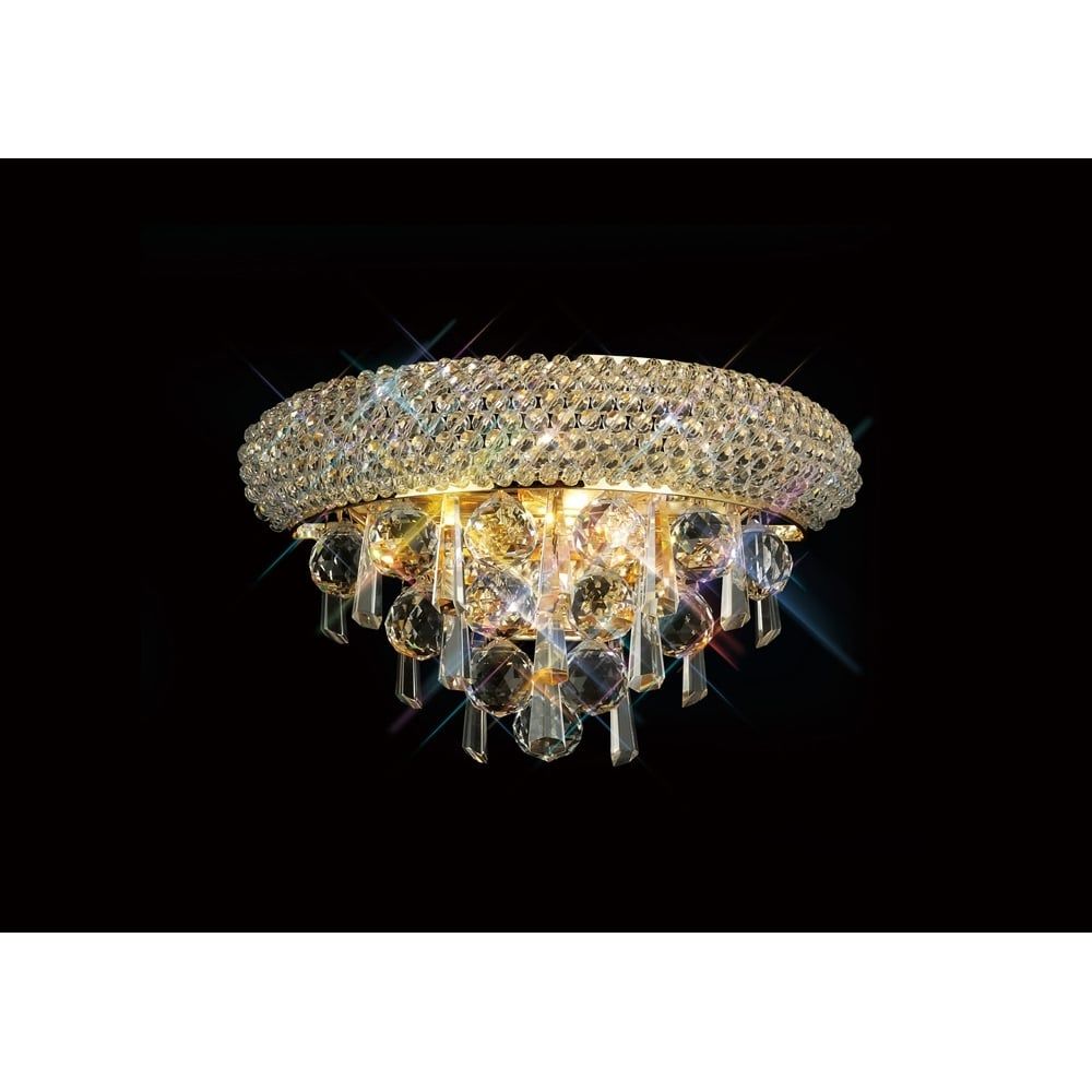 Diyas IL32100 Alexandra Wall Lamp French Gold/crystal