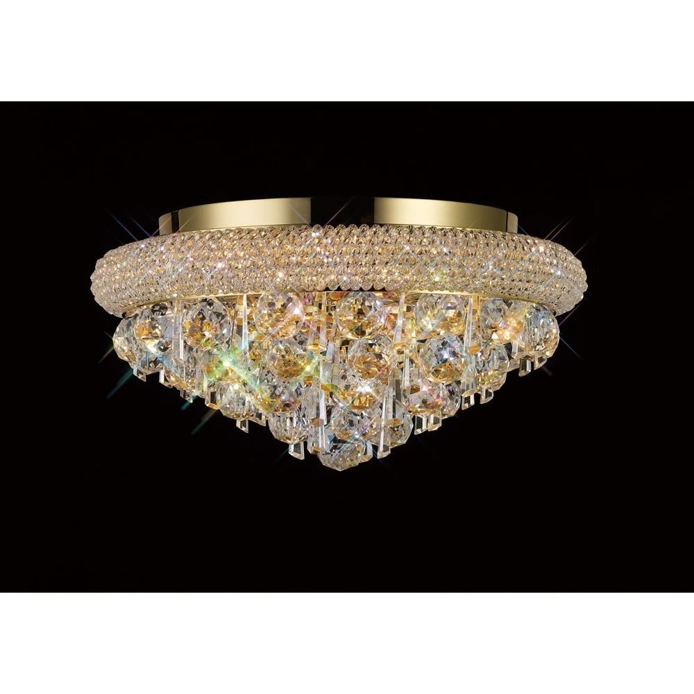 Diyas IL32105 Alexandra Ceiling French Gold/crystal