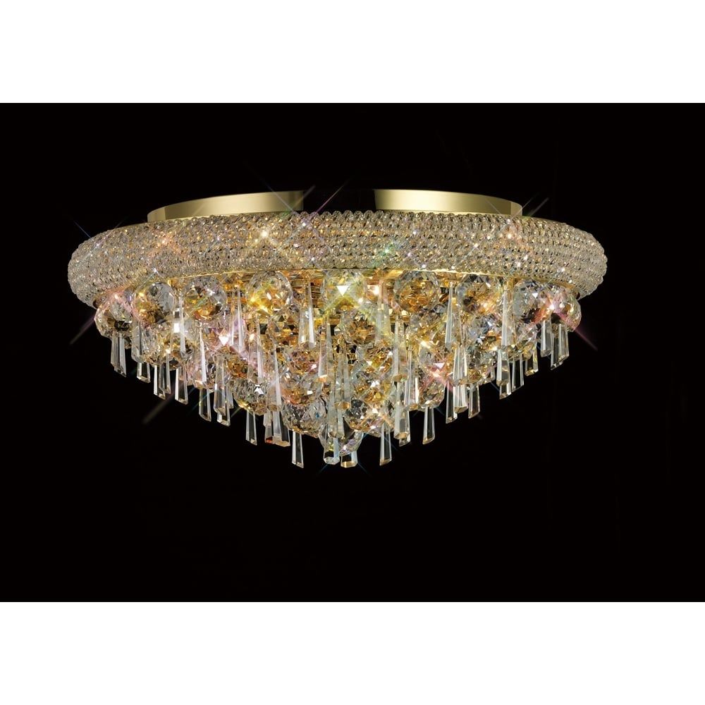 Diyas IL32106 Alexandra Ceiling French Gold/crystal