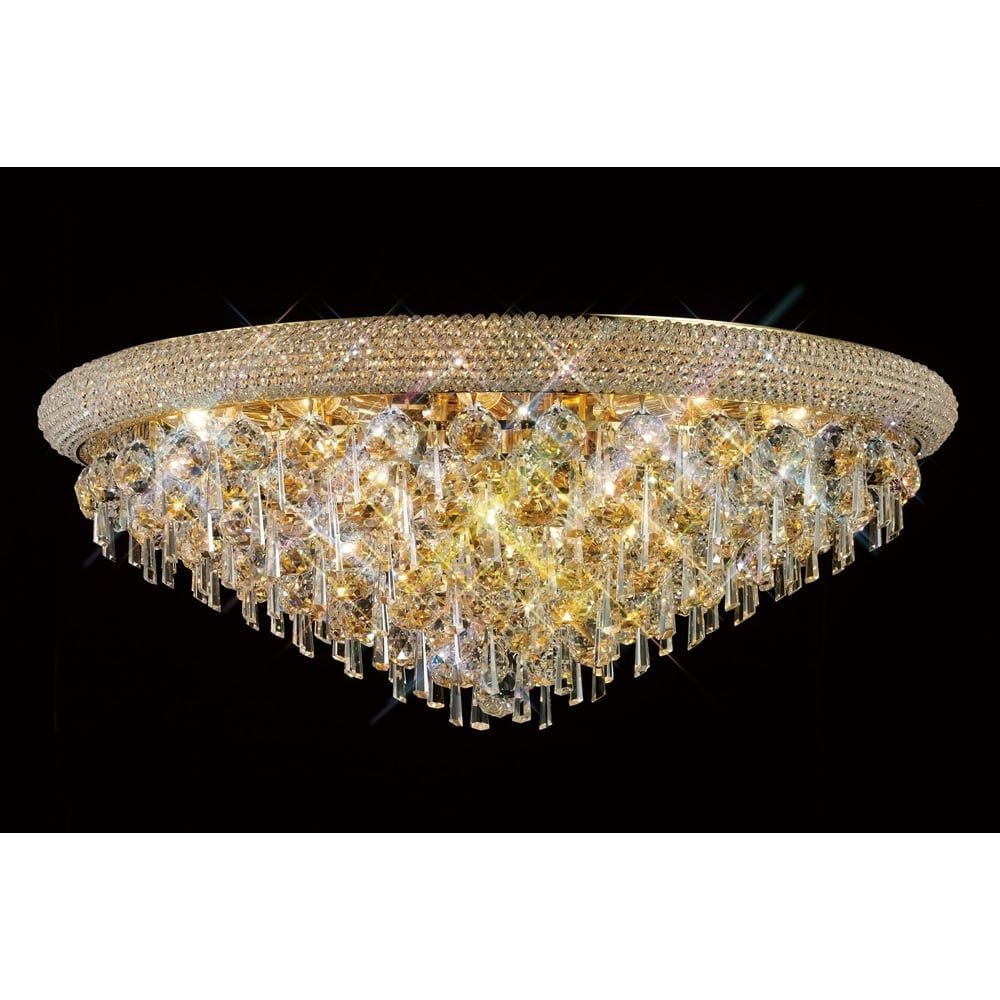 Diyas IL32108 Alexandra Ceiling French Gold/crystal