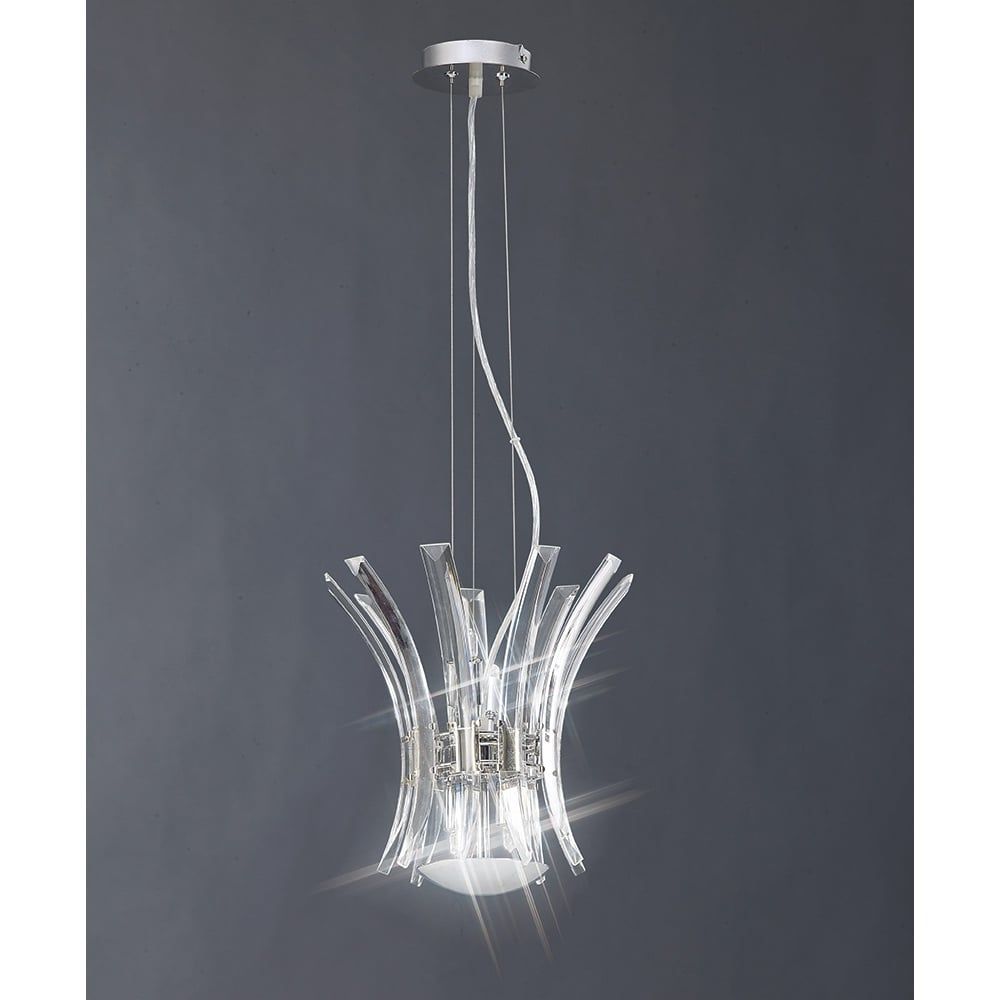 Diyas IL50444 Sinclair Pendant 4 Light Polished Chrome