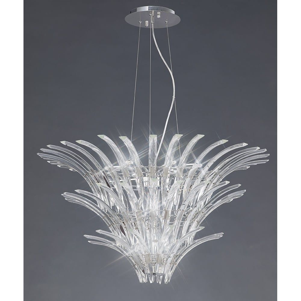Diyas IL50445 Sinclair Pendant 12 Light Polished Chrome