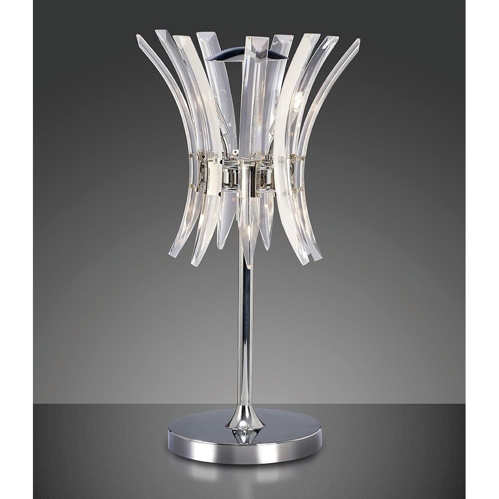 Diyas IL50446 Sinclair Table Lamp 4 Light Polished Chrome